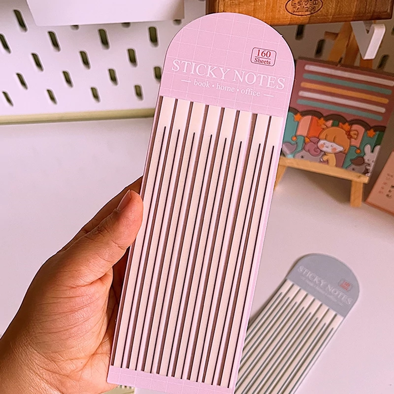 استیک نوت شفاف خط دار بلند 160 قطعه