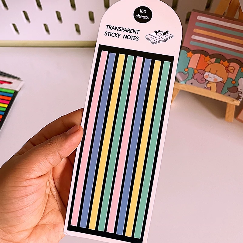 استیک نوت شفاف پاستلی بلند 160 قطعه